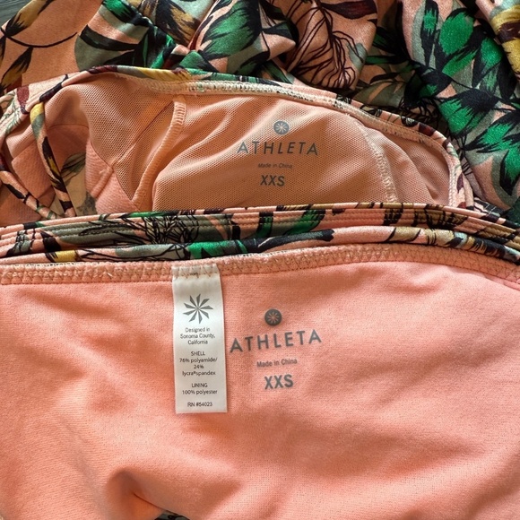 New! Set Athleta Estuary Tropical Aqualuxe Swim Dress Bikini Bottom 45501 - Picture 11 of 15